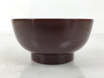 Japanese Natural Lacquered Wooden Rice Bowl Owan Vtg Wajima Nuri Red Brown LB155