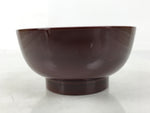 Japanese Natural Lacquered Wooden Rice Bowl Owan Vtg Wajima Nuri Red Brown LB155