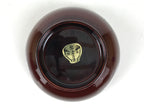 Japanese Natural Lacquered Wooden Rice Bowl Owan Vtg Wajima Nuri Red Brown LB155