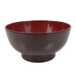 Japanese Natural Lacquered Wooden Rice Bowl Owan Vtg Wajima Nuri Red Brown LB155