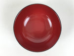 Japanese Natural Lacquered Wooden Rice Bowl Owan Vtg Wajima Nuri Red Brown LB156