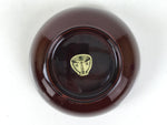 Japanese Natural Lacquered Wooden Rice Bowl Owan Vtg Wajima Nuri Red Brown LB156