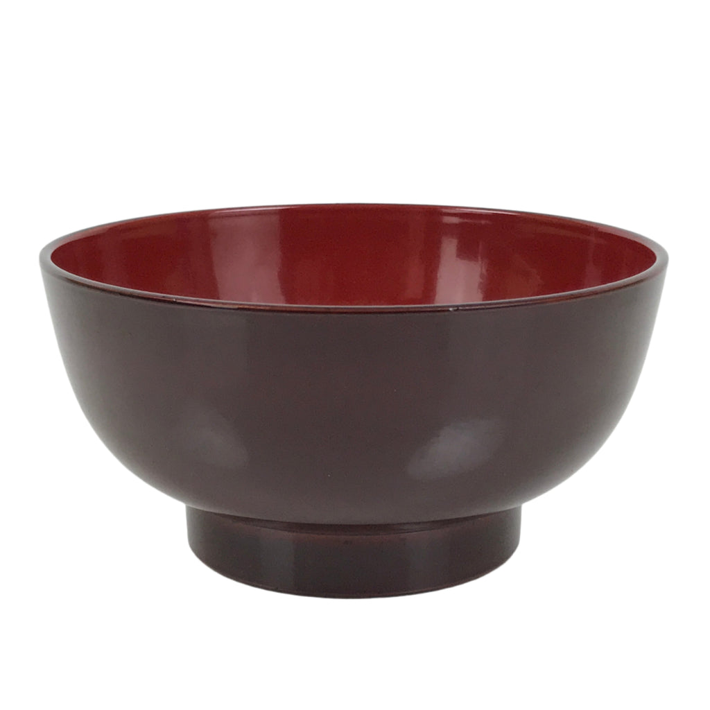 Japanese Natural Lacquered Wooden Rice Bowl Owan Vtg Wajima Nuri Red Brown LB156