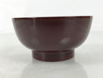 Japanese Natural Lacquered Wooden Rice Bowl Owan Vtg Wajima Nuri Red Brown LB157