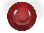 Japanese Natural Lacquered Wooden Rice Bowl Owan Vtg Wajima Nuri Red Brown LB157