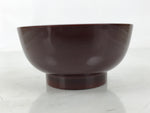 Japanese Natural Lacquered Wooden Rice Bowl Owan Vtg Wajima Nuri Red Brown LB158
