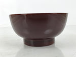 Japanese Natural Lacquered Wooden Rice Bowl Owan Vtg Wajima Nuri Red Brown LB158