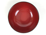 Japanese Natural Lacquered Wooden Rice Bowl Owan Vtg Wajima Nuri Red Brown LB158