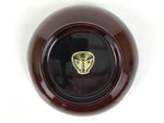 Japanese Natural Lacquered Wooden Rice Bowl Owan Vtg Wajima Nuri Red Brown LB158