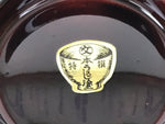 Japanese Natural Lacquered Wooden Rice Bowl Owan Vtg Wajima Nuri Red Brown LB159