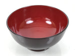 Japanese Natural Lacquered Wooden Rice Bowl Owan Vtg Wajima Nuri Red Brown LB159