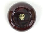 Japanese Natural Lacquered Wooden Rice Bowl Owan Vtg Wajima Nuri Red Brown LB159
