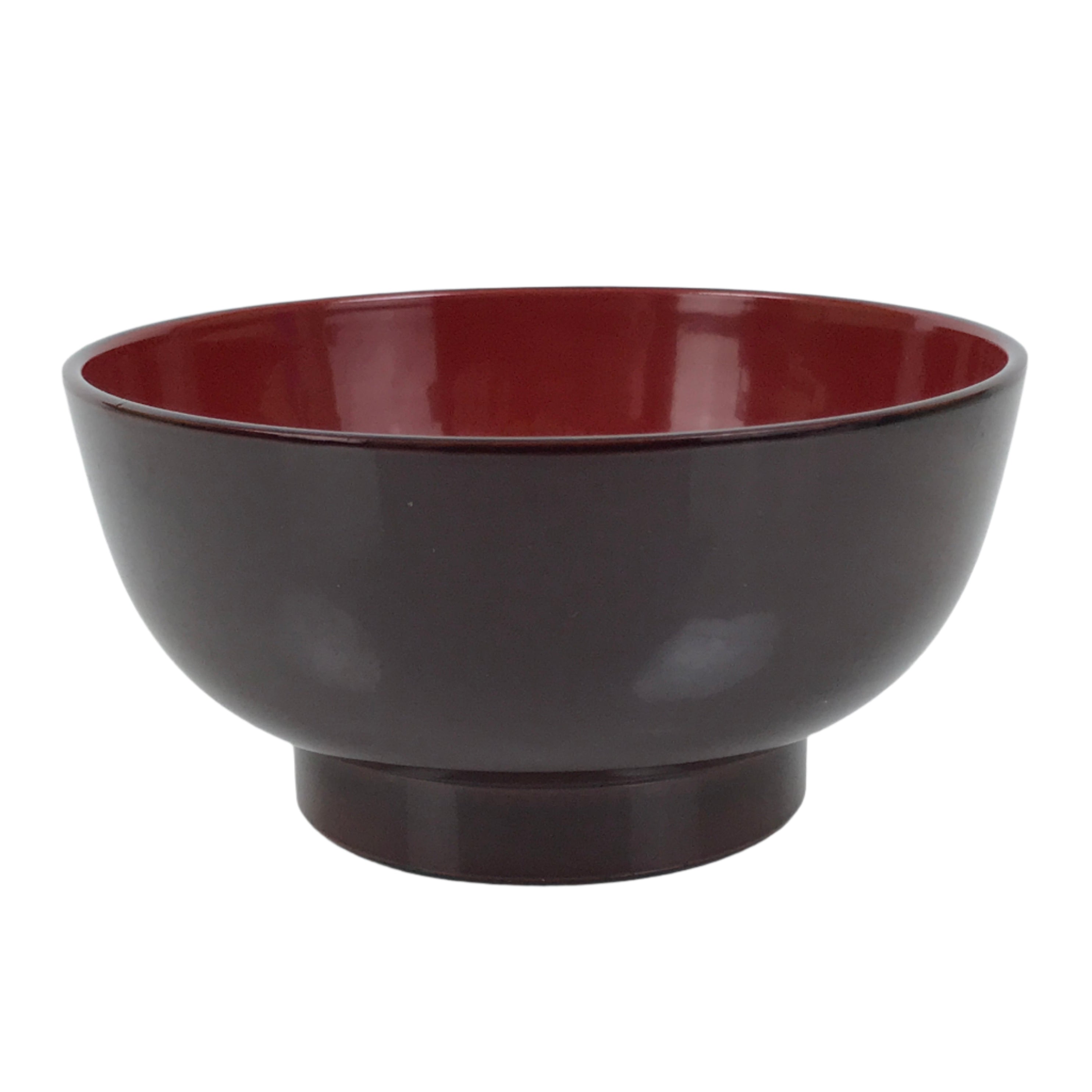 Japanese Natural Lacquered Wooden Rice Bowl Owan Vtg Wajima Nuri Red Brown LB159