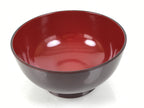 Japanese Natural Lacquered Wooden Rice Bowl Owan Vtg Wajima Nuri Red Brown LB160