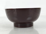 Japanese Natural Lacquered Wooden Rice Bowl Owan Vtg Wajima Nuri Red Brown LB160