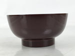 Japanese Natural Lacquered Wooden Rice Bowl Owan Vtg Wajima Nuri Red Brown LB160