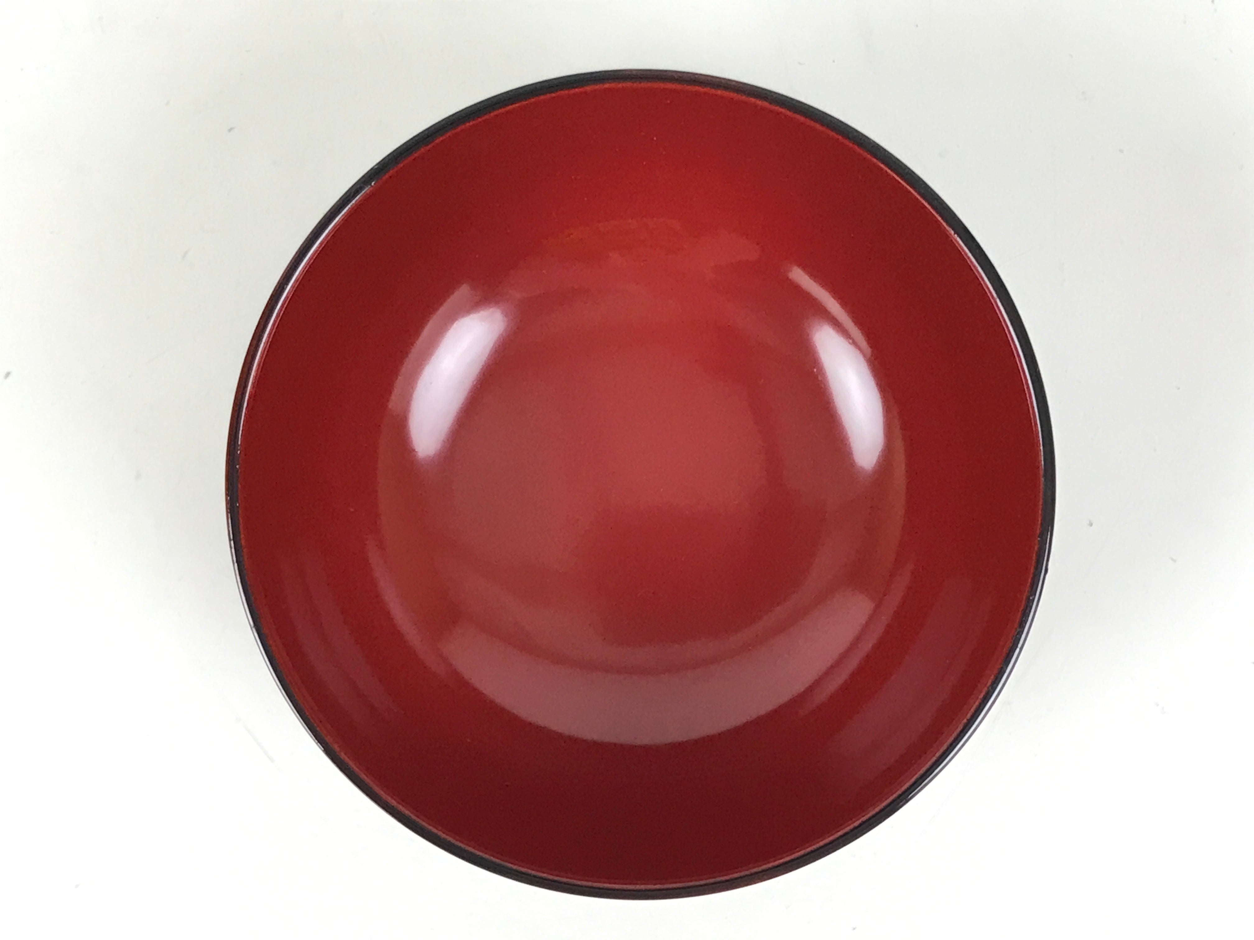 Japanese Natural Lacquered Wooden Rice Bowl Owan Vtg Wajima Nuri Red Brown LB160