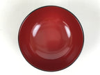 Japanese Natural Lacquered Wooden Rice Bowl Owan Vtg Wajima Nuri Red Brown LB160