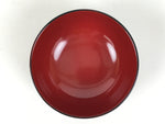 Japanese Natural Lacquered Wooden Rice Bowl Owan Vtg Wajima Nuri Red Brown LB160