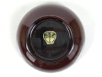 Japanese Natural Lacquered Wooden Rice Bowl Owan Vtg Wajima Nuri Red Brown LB160
