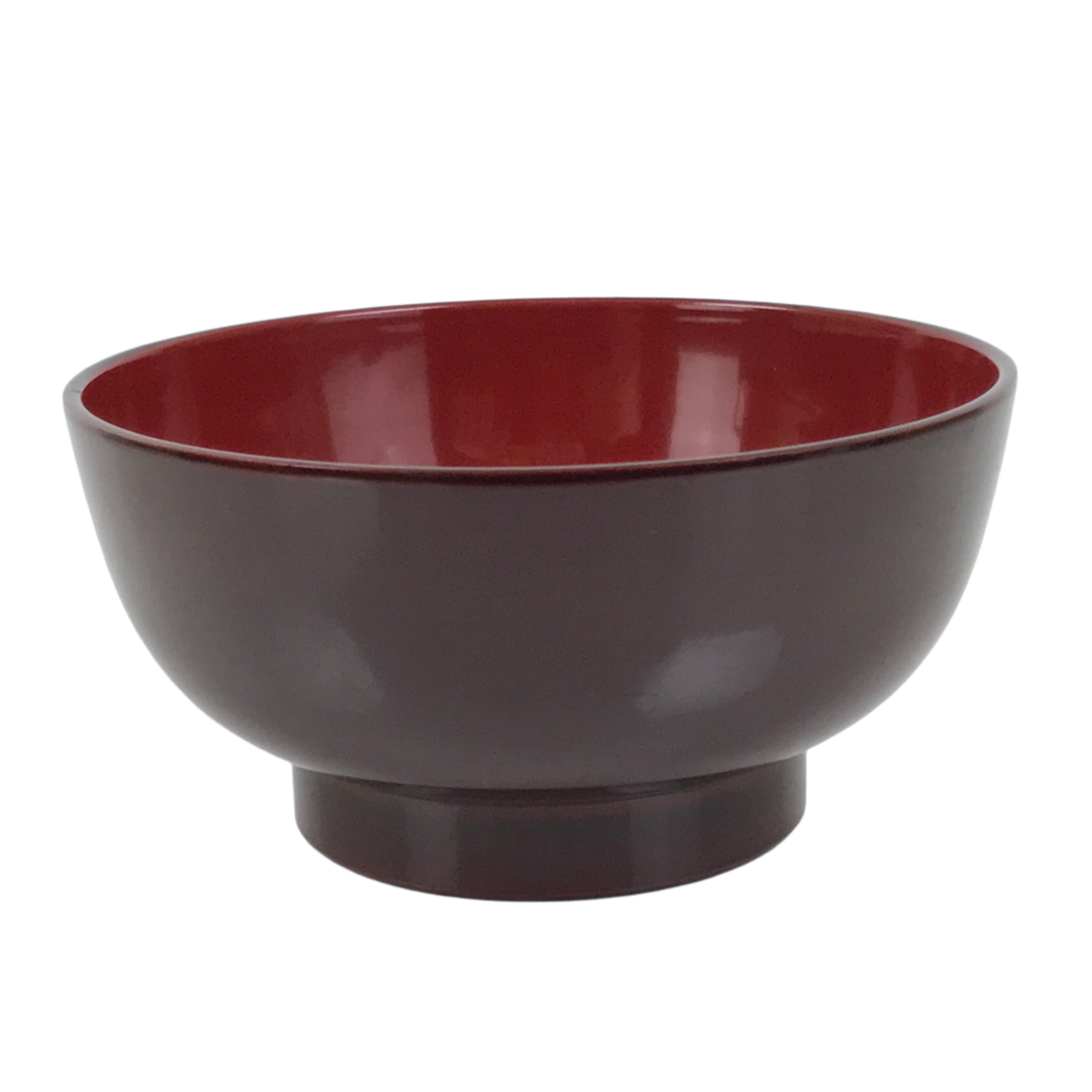 Japanese Natural Lacquered Wooden Rice Bowl Owan Vtg Wajima Nuri Red Brown LB160