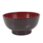 Japanese Natural Lacquered Wooden Rice Bowl Owan Vtg Wajima Nuri Red Brown LB160