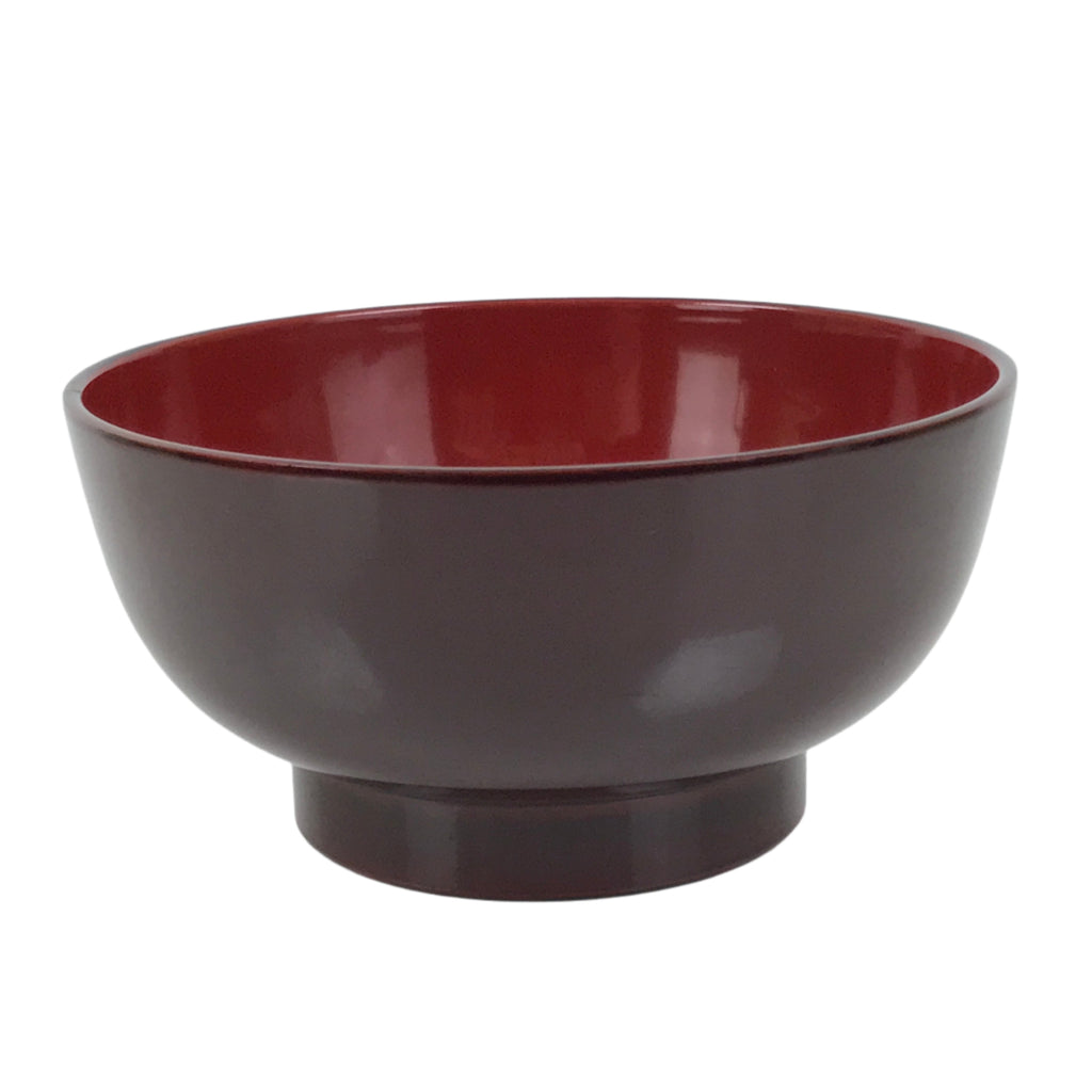 Japanese Natural Lacquered Wooden Rice Bowl Owan Vtg Wajima Nuri Red Brown LB160