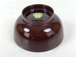 Japanese Natural Lacquered Wooden Rice Bowl Owan Vtg Wajima Nuri Red Brown LB161