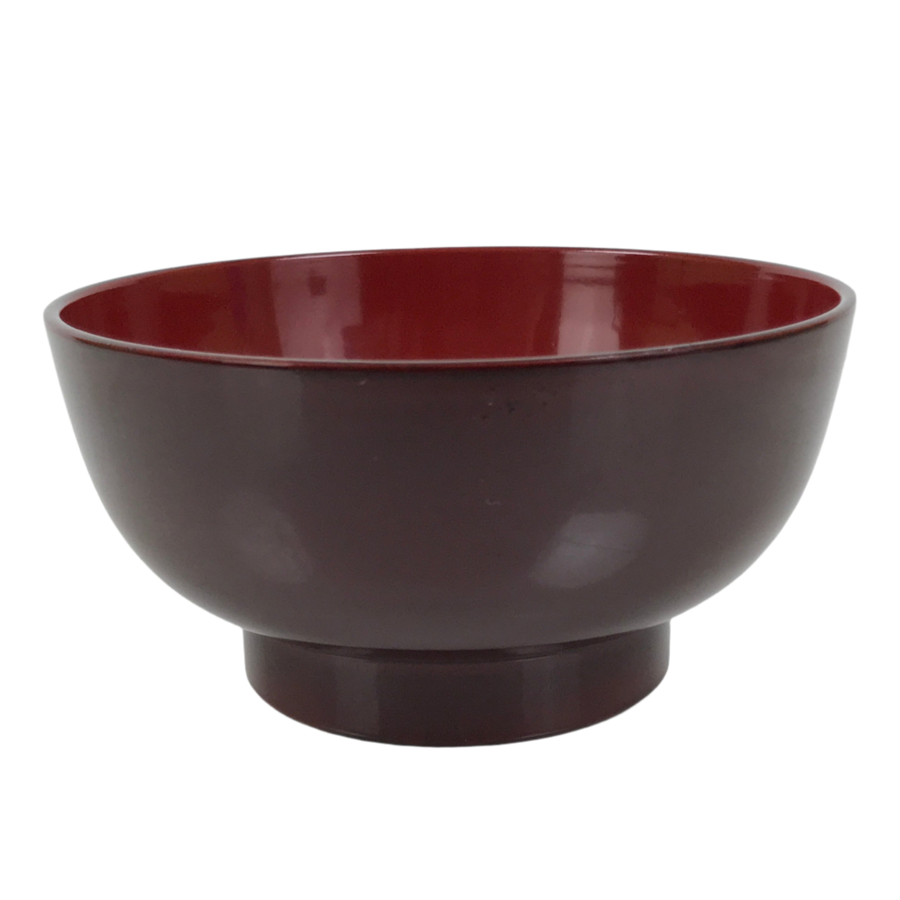 Japanese Natural Lacquered Wooden Rice Bowl Owan Vtg Wajima Nuri Red Brown LB161