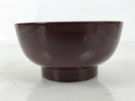 Japanese Natural Lacquered Wooden Rice Bowl Owan Vtg Wajima Nuri Red Brown LB162