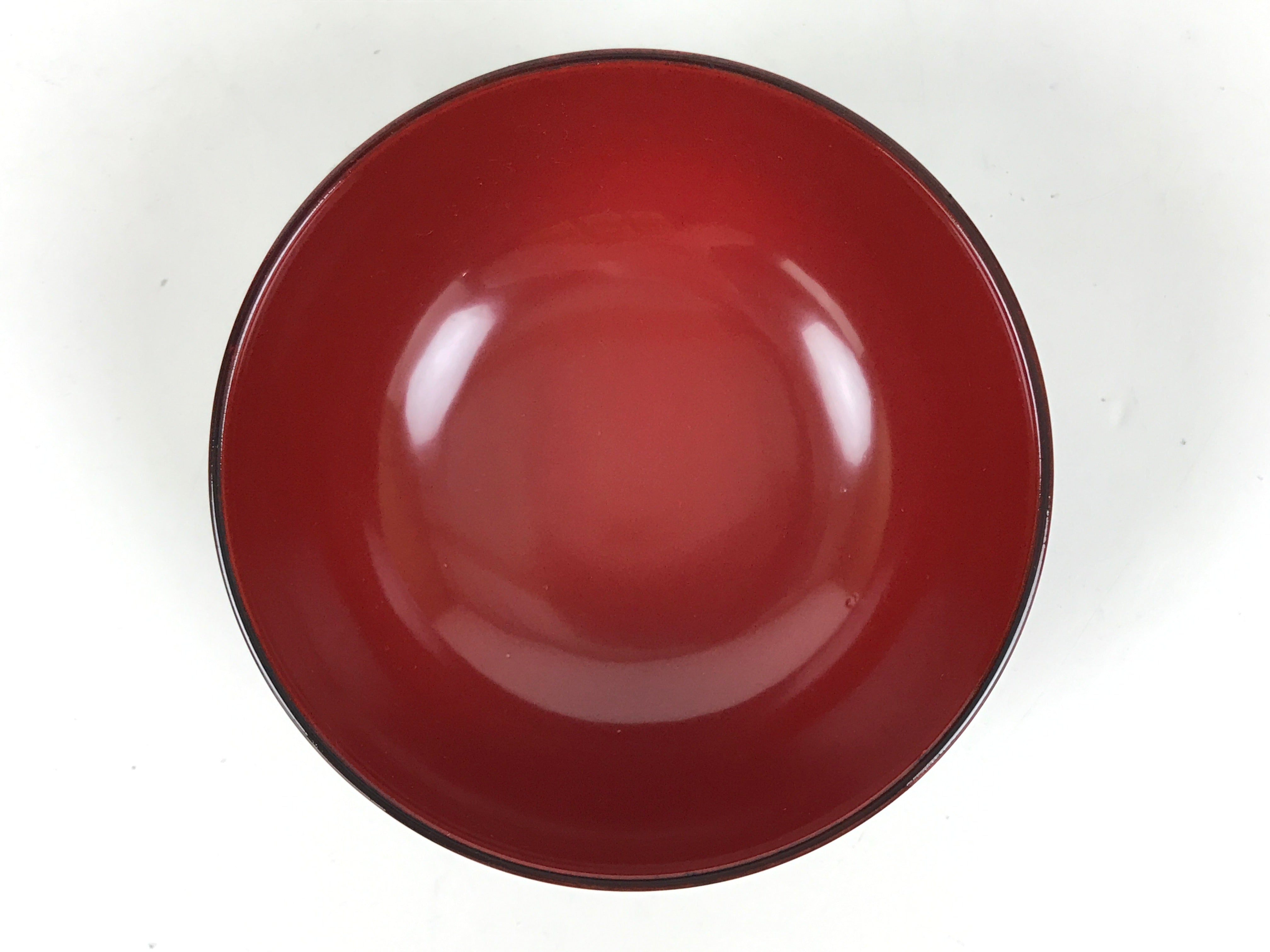 Japanese Natural Lacquered Wooden Rice Bowl Owan Vtg Wajima Nuri Red Brown LB162