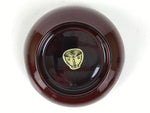 Japanese Natural Lacquered Wooden Rice Bowl Owan Vtg Wajima Nuri Red Brown LB162