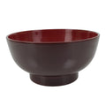 Japanese Natural Lacquered Wooden Rice Bowl Owan Vtg Wajima Nuri Red Brown LB162