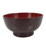 Japanese Natural Lacquered Wooden Rice Bowl Owan Vtg Wajima Nuri Red Brown LB162
