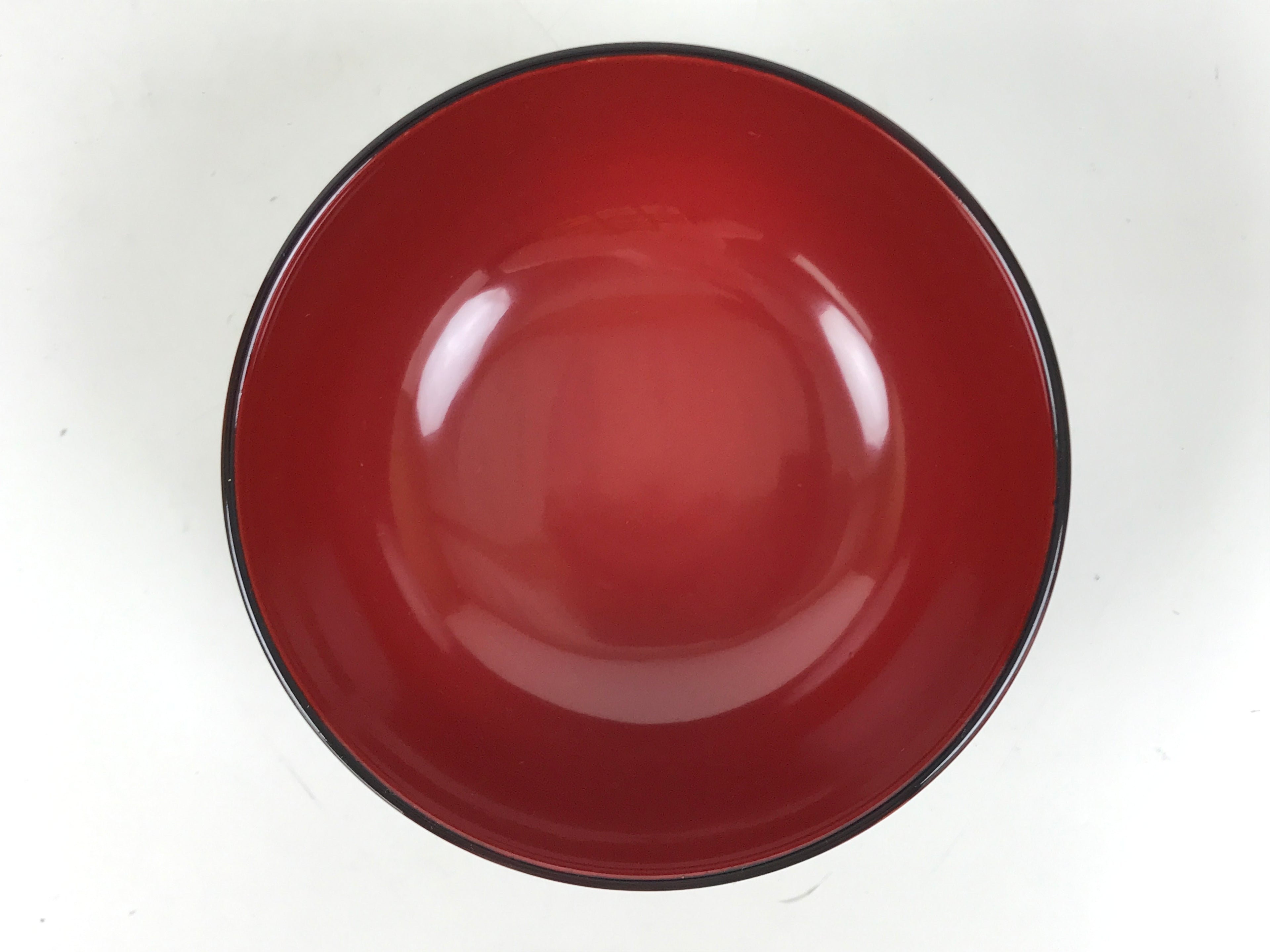 Japanese Natural Lacquered Wooden Rice Bowl Owan Vtg Wajima Nuri Red Brown LB163