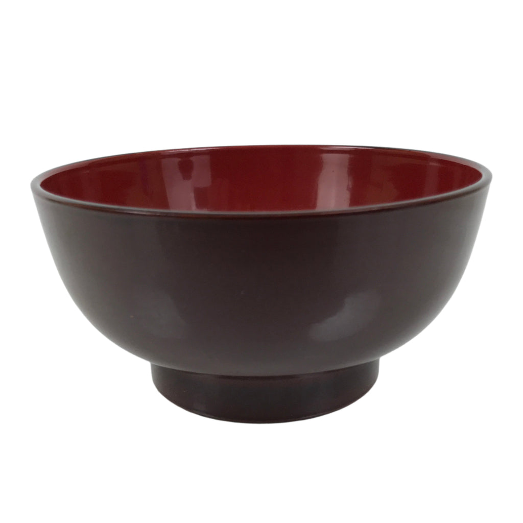Japanese Natural Lacquered Wooden Rice Bowl Owan Vtg Wajima Nuri Red Brown LB163