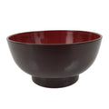 Japanese Natural Lacquered Wooden Rice Bowl Owan Vtg Wajima Nuri Red Brown LB163