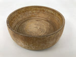 Japanese Natural Wood Lidded Kashiki Snack Bowl Vtg Kashibachi Brown Grain L544