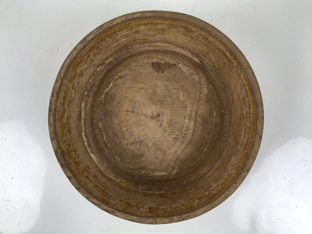 Japanese Natural Wood Lidded Kashiki Snack Bowl Vtg Kashibachi Brown Grain L544