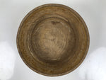 Japanese Natural Wood Lidded Kashiki Snack Bowl Vtg Kashibachi Brown Grain L544