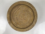 Japanese Natural Wood Lidded Kashiki Snack Bowl Vtg Kashibachi Brown Grain L544