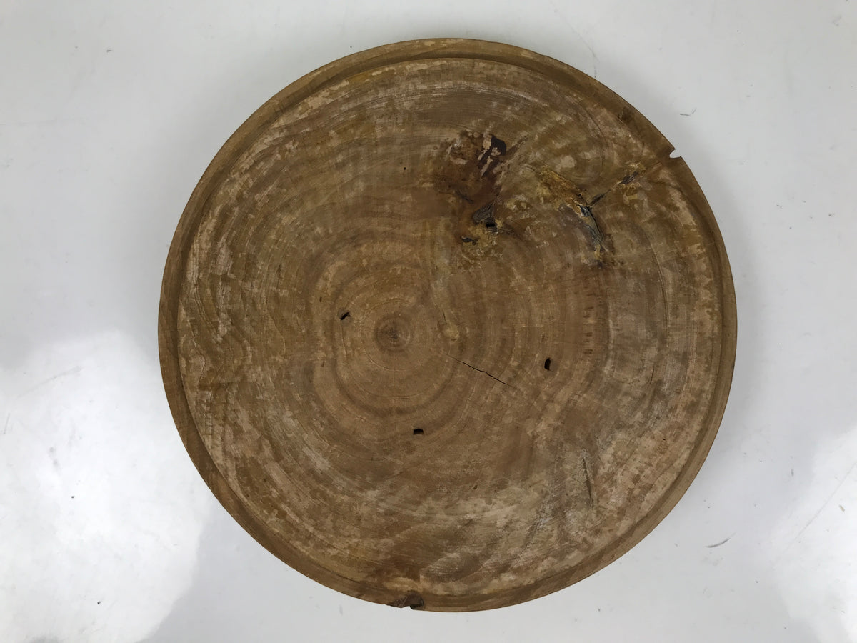 Japanese Natural Wood Lidded Kashiki Snack Bowl Vtg Kashibachi Brown Grain L544