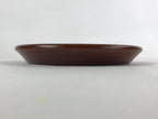 Japanese Natural Wood Serving Tray Vtg Round Brown Nagano Kiso Obon LWB75