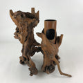 Japanese Natural Wooden Ikebana Display Stand Vtg Unique Flower Vase Kadai WT485