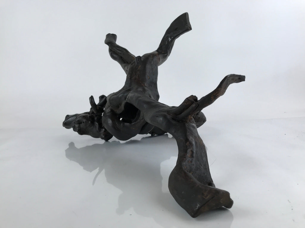 Japanese Natural Wooden Ikebana Display Stand Vtg Unique Flower Vase Kadai WT527
