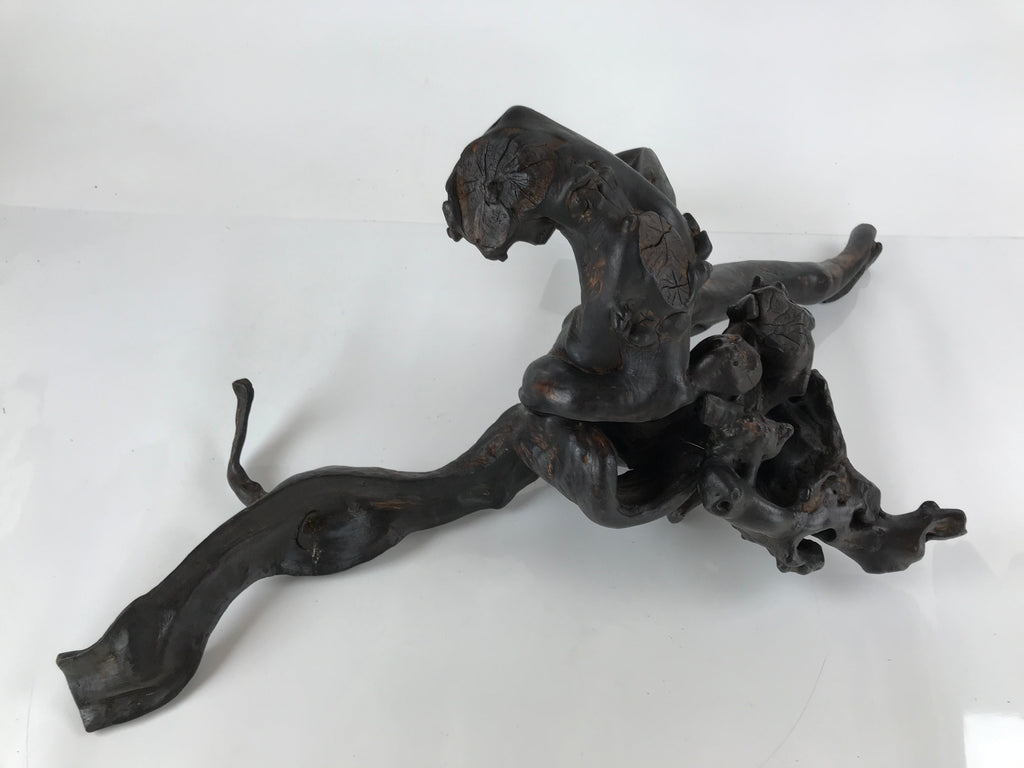 Japanese Natural Wooden Ikebana Display Stand Vtg Unique Flower Vase Kadai WT527