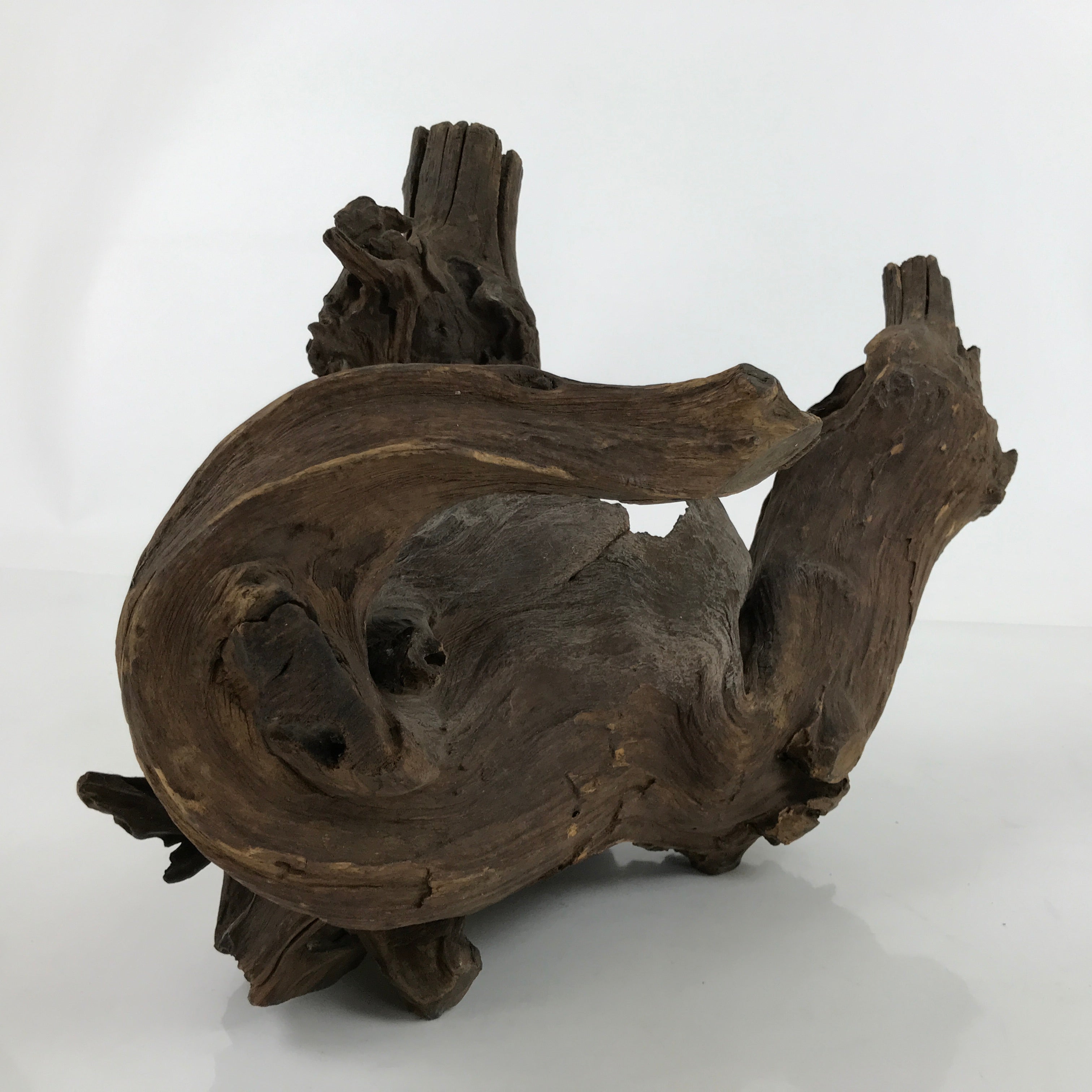 Japanese Natural Wooden Ikebana Display Stand Vtg Unique Flower Vase Kadai WT542