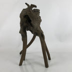 Japanese Natural Wooden Ikebana Display Stand Vtg Unique Flower Vase Kadai WT543