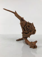 Japanese Natural Wooden Ikebana Sculpture Vtg Flower Vase Kadai Decoration WT606