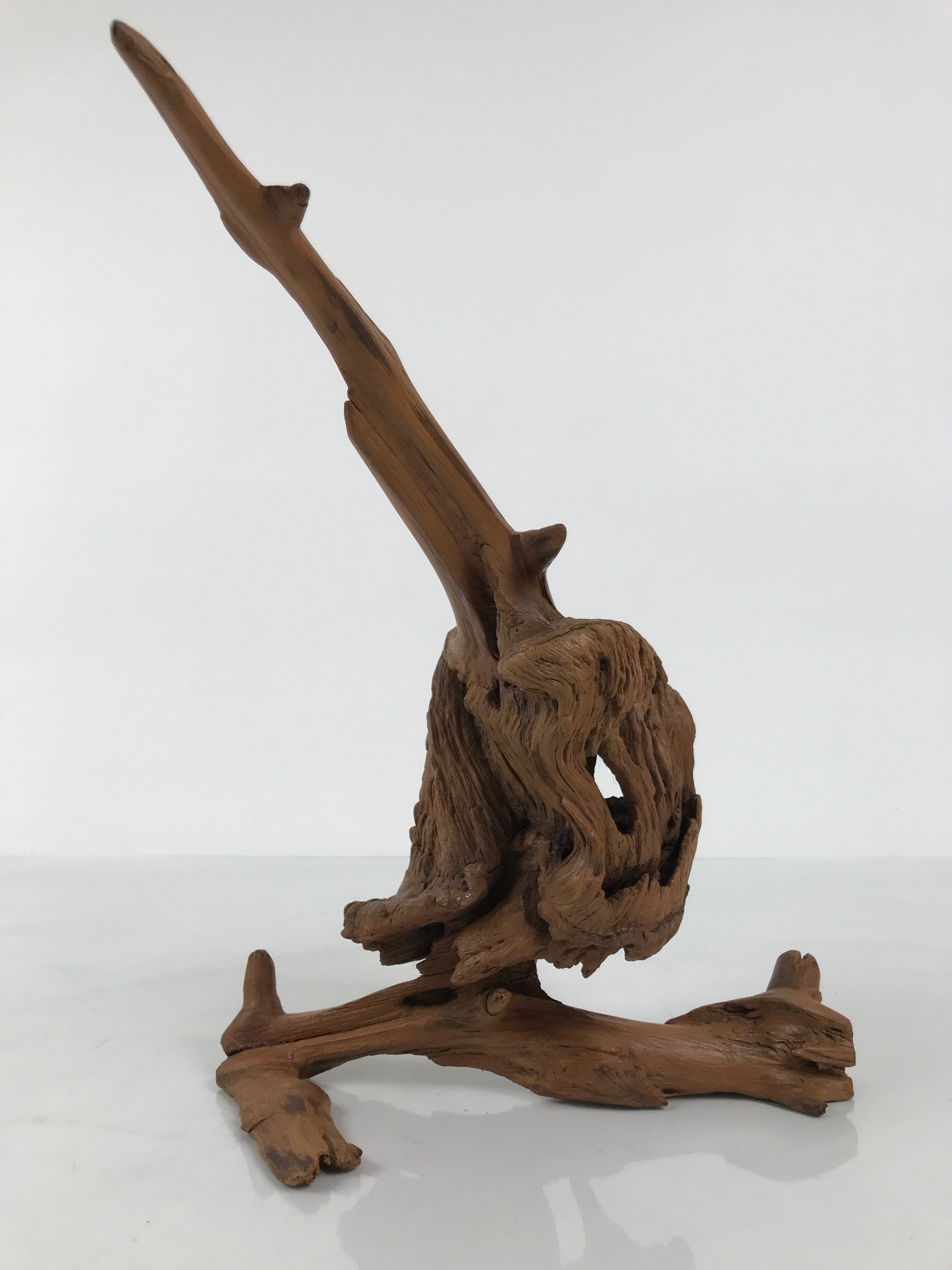 Japanese Natural Wooden Ikebana Sculpture Vtg Flower Vase Kadai Decoration WT606